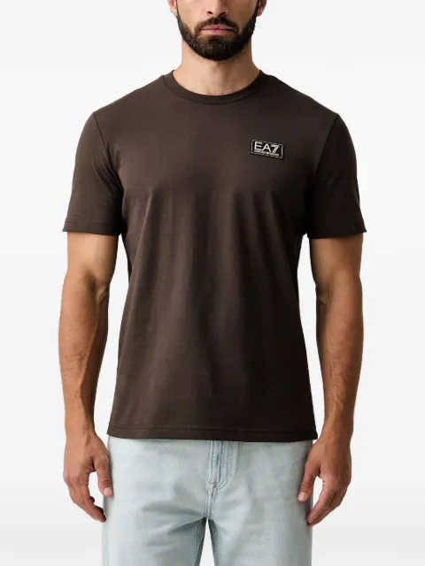 Ea7 Emporio Armani logo-patch T-shirt Brown 7M002229AF13741