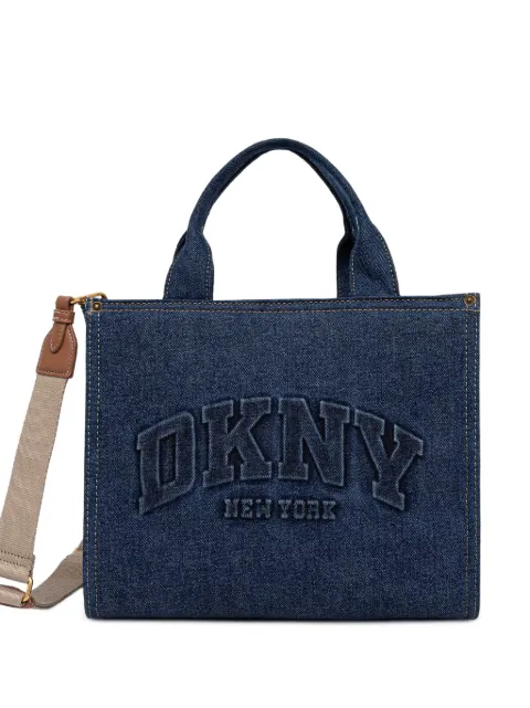 DKNY logo-embossed denim tote bag Blue R62AYR57