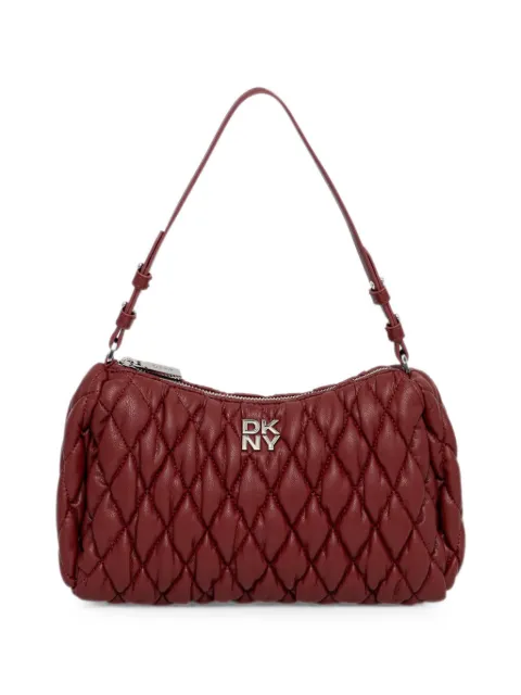 DKNY quilted logo-plaque shoulder bag Red R623ZE54