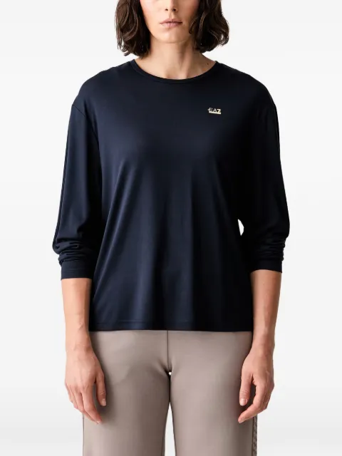 Ea7 Emporio Armani logo-plaque long-sleeve T-shirt Blue 7W001652AF13919