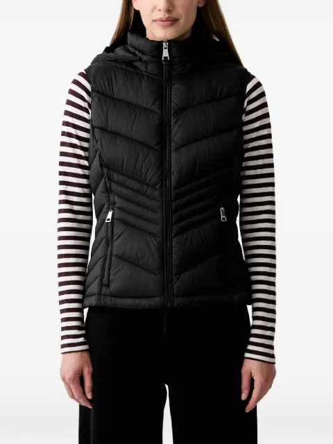 DKNY quilted hooded gilet Black DLEMPZ24