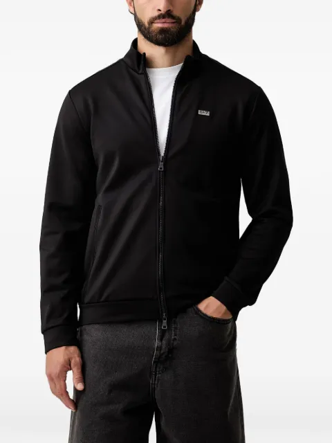 Ea7 Emporio Armani logo-plaque zip-up sweater Black 7M002098AF27716