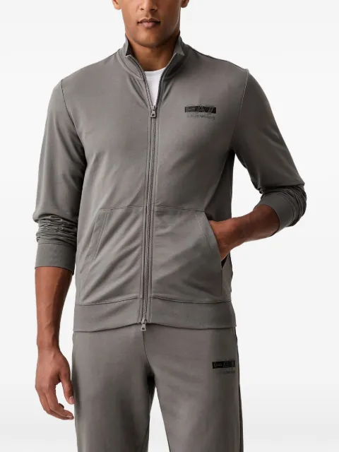 Ea7 Emporio Armani logo-print zip-up sweater Grey 7M002424AF13512