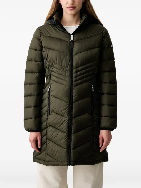DKNY quilted hooded jacket Green DLEMPZ26