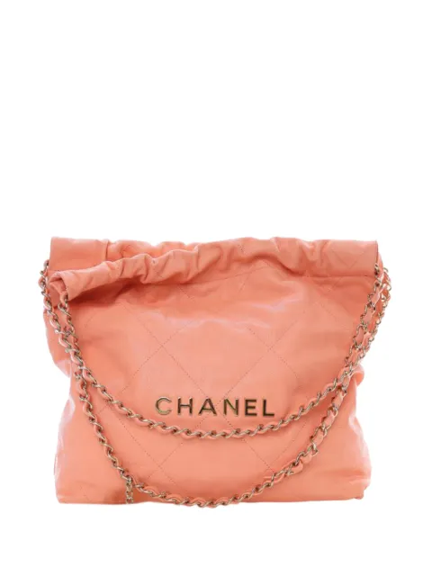 CHANEL Pre-Owned 2021-2026 Small Quilted Caviar 22 Handbag tote bag Pink I3Z1N4JA3XATQ2IG