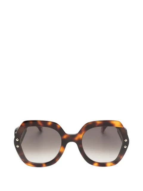 Carolina Herrera tortoiseshell-effect geometric-frame sunglasses Brown HER0314GS
