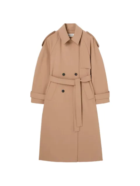 Róhe double-breasted oversized trench coat Neutrals 41810222