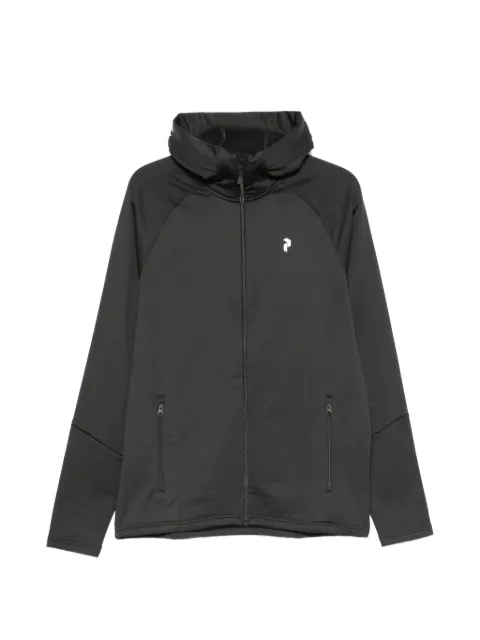 Peak Performance logo-print hooded jacket Black G80573030