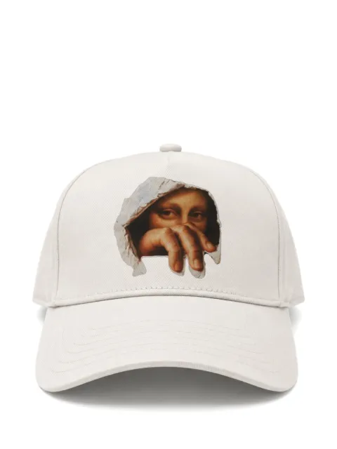 Melt graphic-print cotton baseball cap Neutrals MSCAP5412