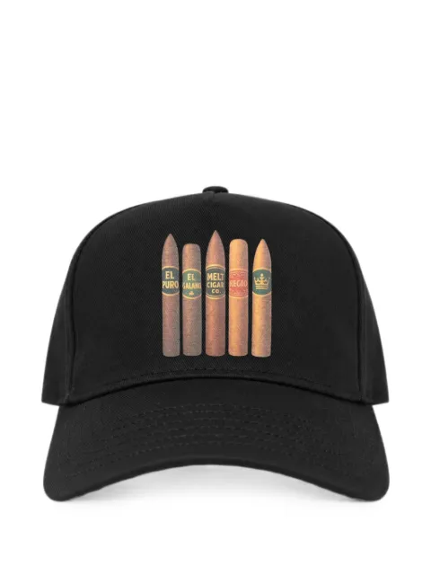 Melt cigar-print cap Black MSCAP5418