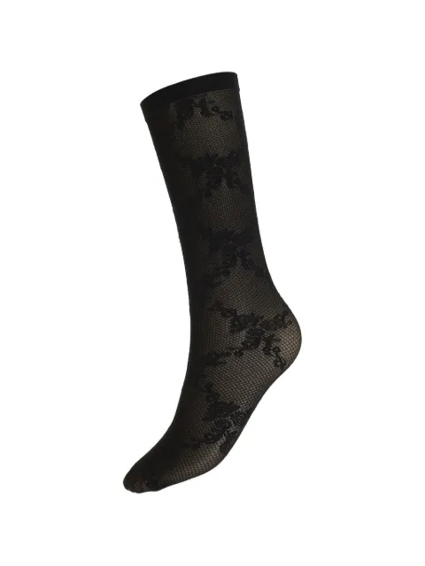 Wolford floral-lace net socks Black 481187005