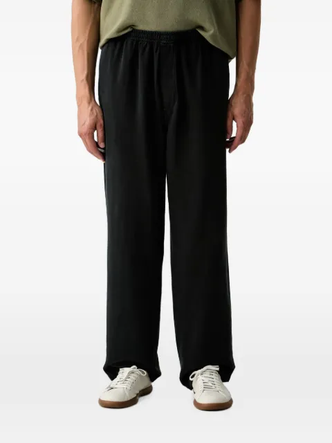 American Vintage Lycaz elasticated-waist straight-leg trousers Black MLYC10C