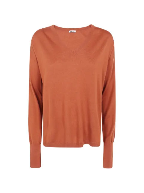 ASPESI V-neck wool sweater Orange 3259V108
