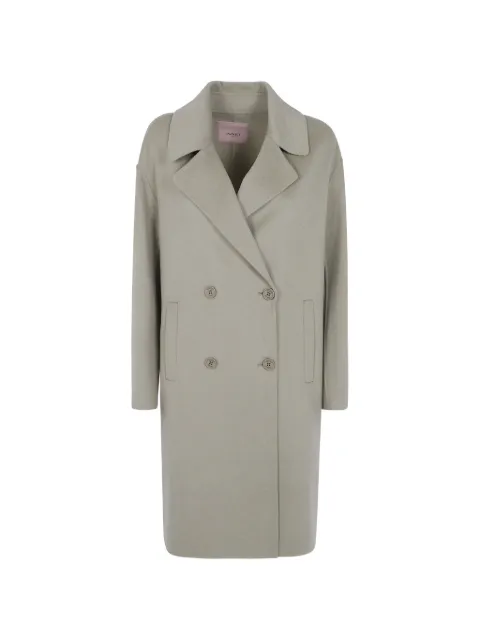 TWINSET double-breasted notched-lapels coat Green 262TP2011