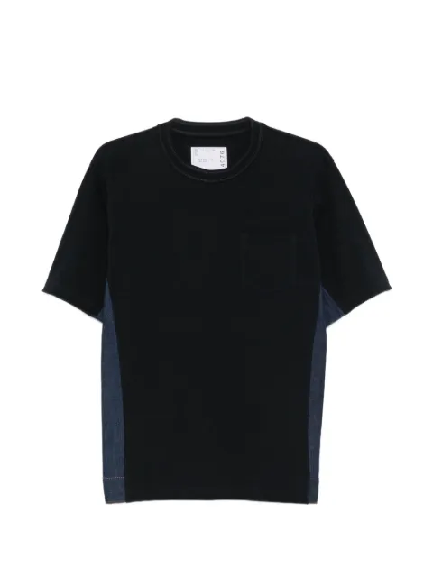 sacai denim x cotton T-shirt Blue 2604076M