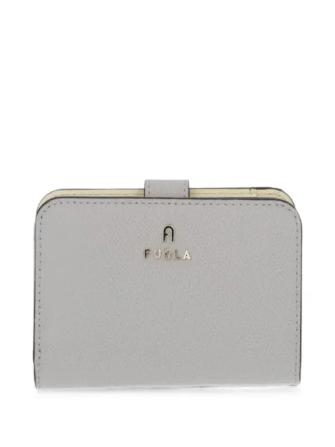 Furla logo-plaque pebbled-leather wallet Grey WP00315ARE000