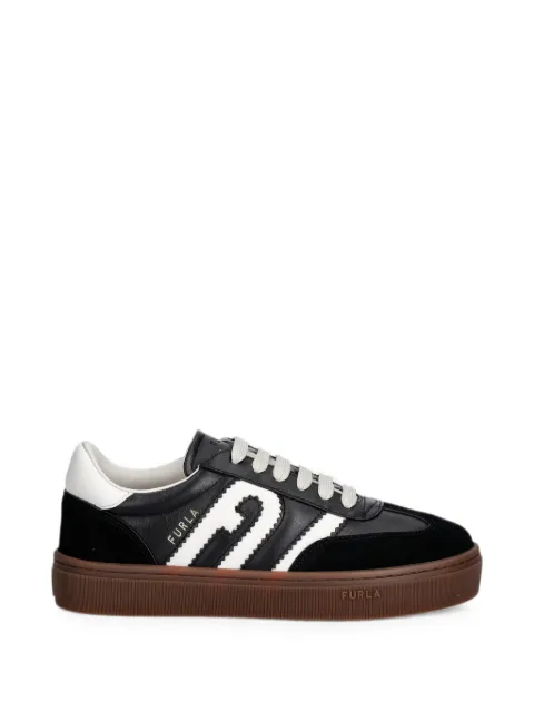 Furla logo-patch panelled sneakers Black YM52ALGBX3525