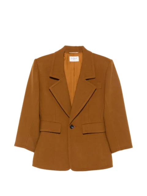 Saint Laurent single-breasted jacket in brushed wool Brown 873522Y9J34