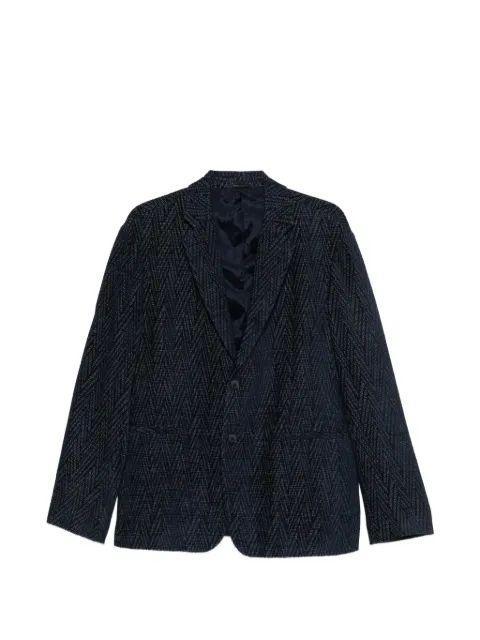 Giorgio Armani zigzag-patterned blazer Blue GM000003TE22891