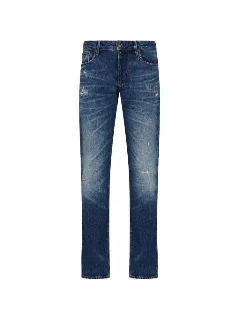 Emporio Armani distressed whiskered jeans Blue 3D1J061D06Z0942