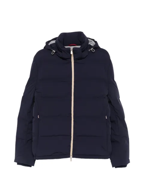 Brunello Cucinelli hooded puffer jacket Blue MV4061836C107