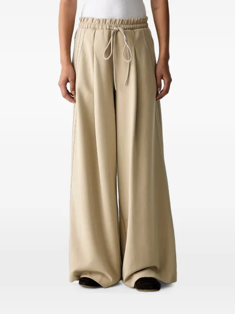 adidas drawstring wide-leg track pants Neutrals KY9236