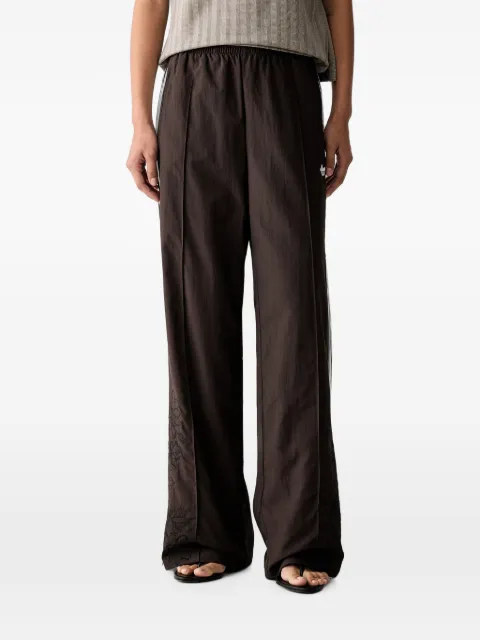 adidas Floral GFX Firebird loose track pants Brown KX1877