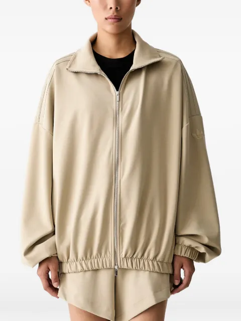 adidas 3-Stripes Trefoil zip-up top Neutrals KY9246