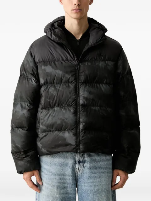 adidas Camo Regen hooded puffer jacket Black KR7200