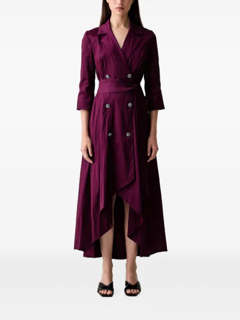 Joseph Ribkoff embellished-button asymmetric midi dress Purple 263704