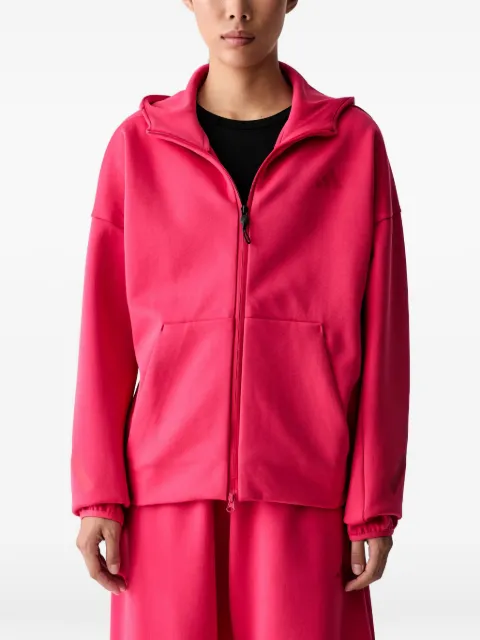 adidas logo-print zip-up hoodie Pink KF6329