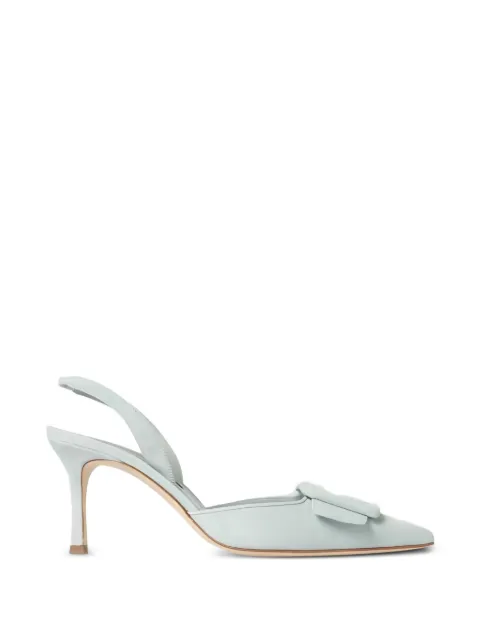 Manolo Blahnik Maysli buckle-detail pointed-toe pumps Blue 21901820117
