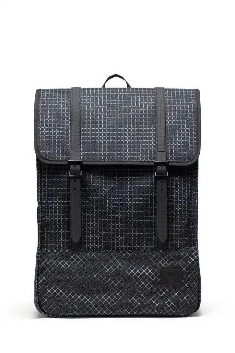 Herschel Supply Co. Survey 20L grid-pattern buckle-strap backpack Black 1140407774