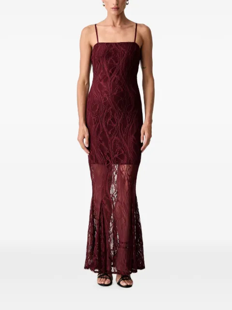 GUESS USA lace long dress Red W6YK12K4359