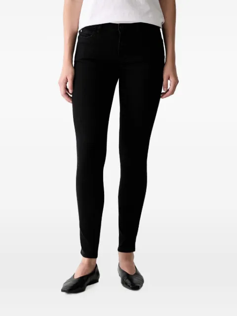 GUESS USA logo-patch skinny jeans Black W6YAJ2D1585