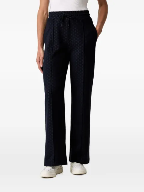 GUESS USA monogram-pattern drawstring track pants Blue V6YB21K4336