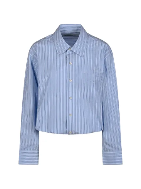 Alexander Wang vertical-stripe chest-pocket shirt Blue 1KC3261056