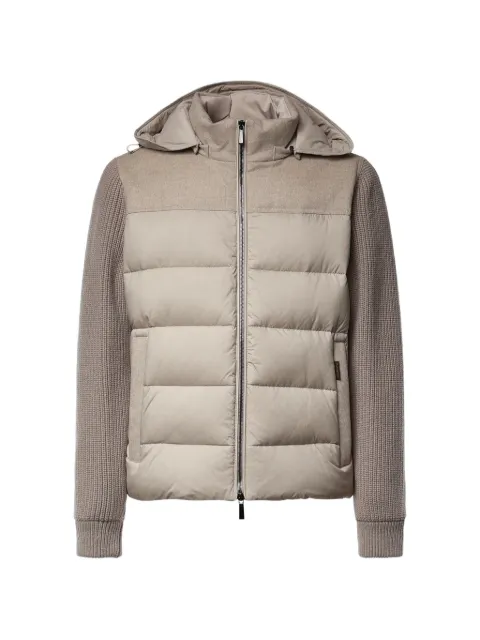Moorer Allori padded panel-detail jacket Neutrals MOUGI101201U0033