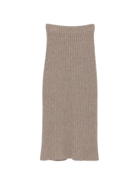 BOMPARD ribbed cashmere maxi skirt Neutrals MO4391