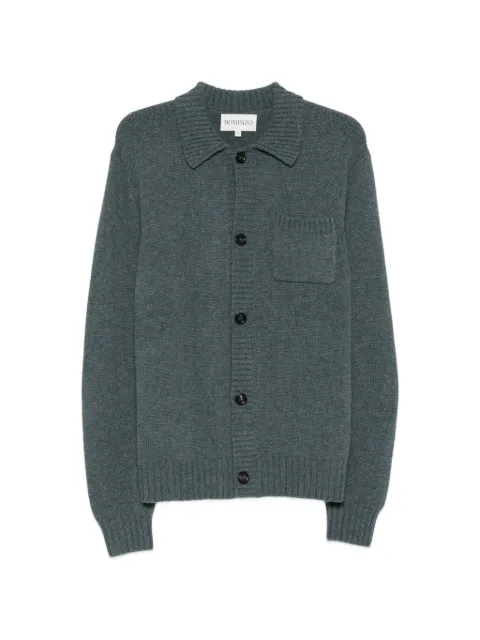 BOMPARD shirt-collar chest-pocket cardigan Blue MO4455