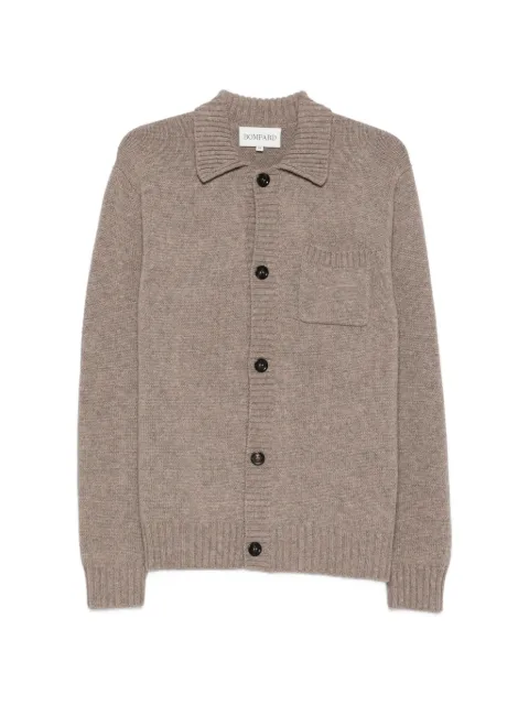 BOMPARD button-up chest-pocket cardigan Brown MO4455