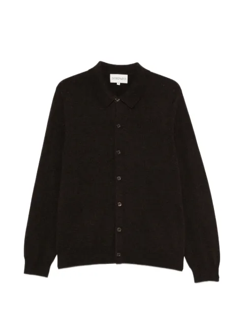 BOMPARD jersey-knit shirt-collar cardigan Brown MO4477