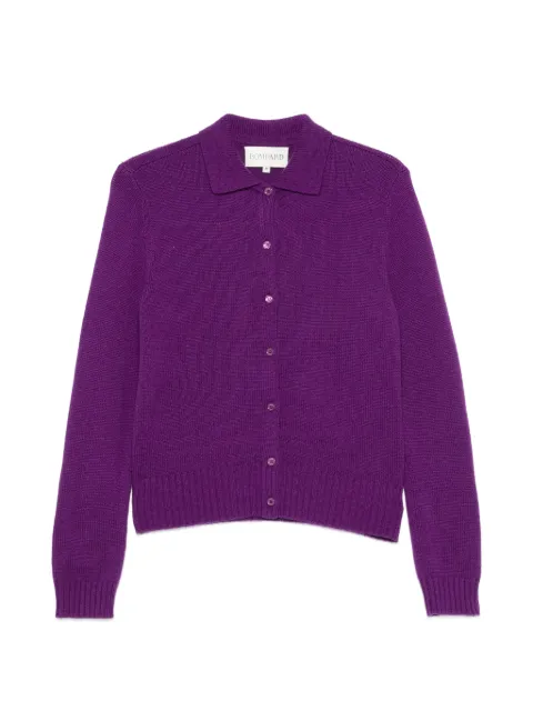 BOMPARD polo-collar cardigan Purple MO4473