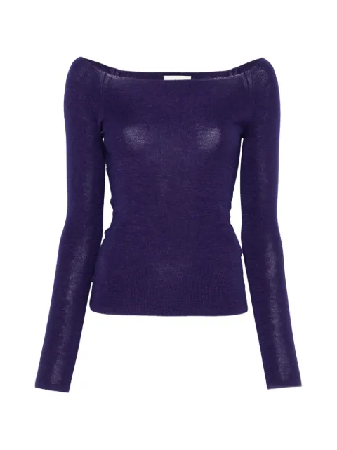 BOMPARD bardot-neck T-shirt Purple MO4472