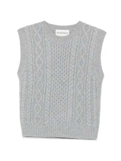 BOMPARD cable-knit vest Blue MO4408
