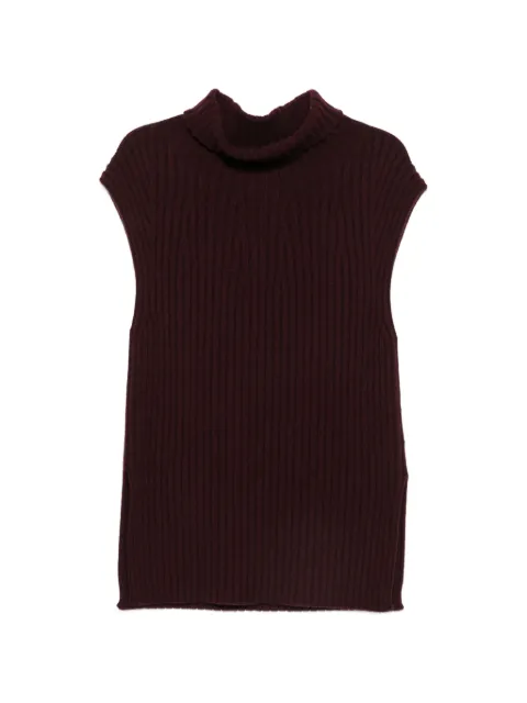 BOMPARD ribbed cashmere vest Purple MO4394