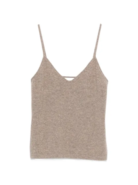 BOMPARD cashmere V-neck tank top Neutrals MO4270