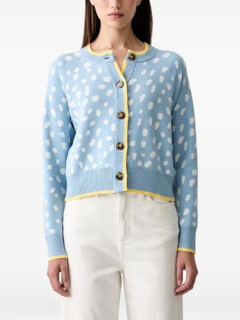 NEVER FULLY DRESSED polka-dot button-up cardigan Blue NFDKN902