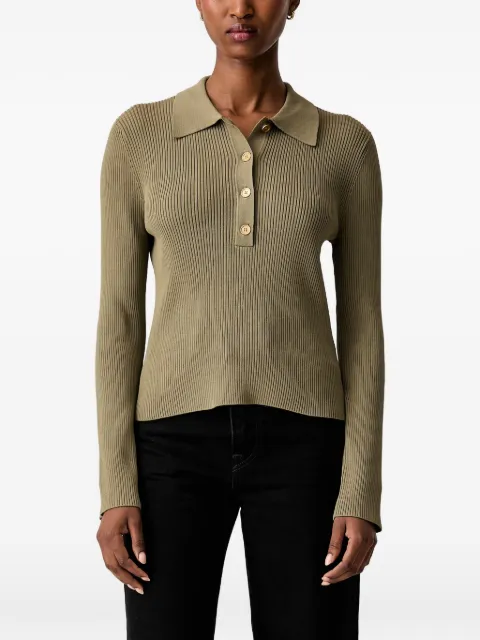 Michael Michael Kors ribbed-knit polo sweater Green MR661ER5ZV