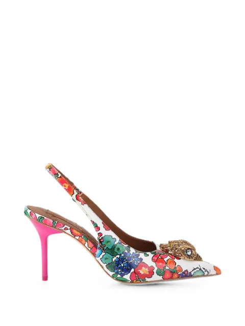 Kurt Geiger London floral-print crystal-embellished pumps White 5386419309
